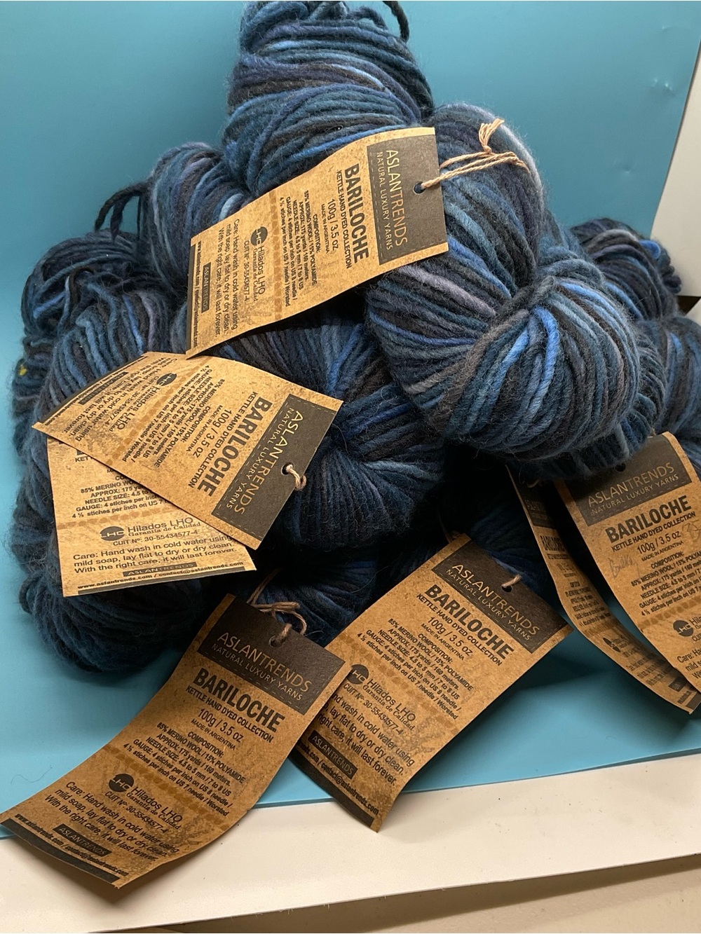 Aslan Trends Yarn OOP Bariloche Kettle Dyed Collection 7 Hanks 110gr 175 Yds